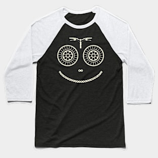 Cycler Bicycle Smile Baseball T-Shirt